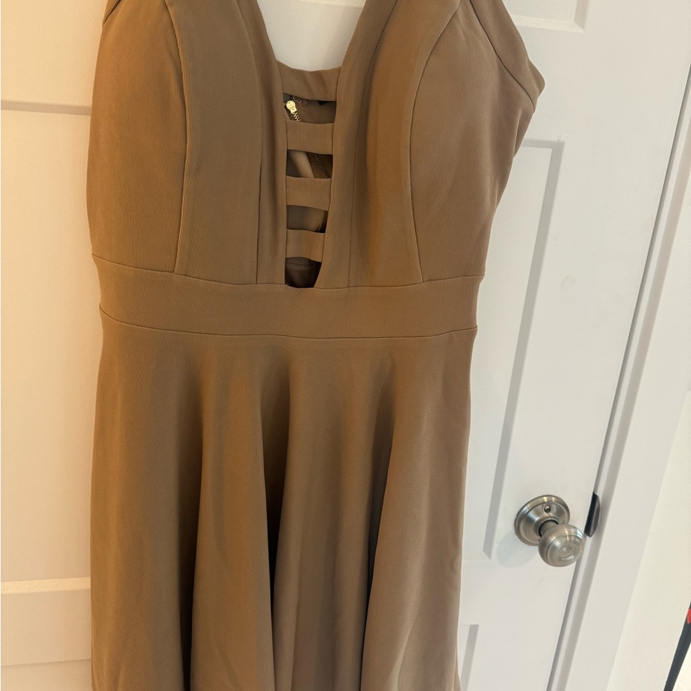 Curvy Sense Caged Fit & Flare Mini Dress - Picture 3 of 3